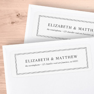 Modern and Simple Return Address Label