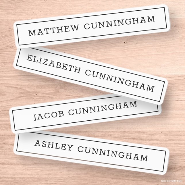 Modern and Simple Typography Frame Add Four Names Kids' Labels (Creator Uploaded)
