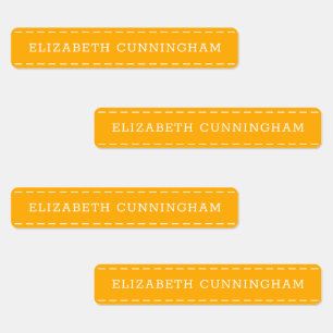 Modern and Simple Typography Stitch Add Your Name Kids' Labels