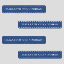 Modern and Simple Typography Stitch Add Your Name Kids' Labels