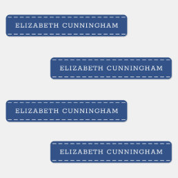 Modern and Simple Typography Stitch Add Your Name Kids' Labels