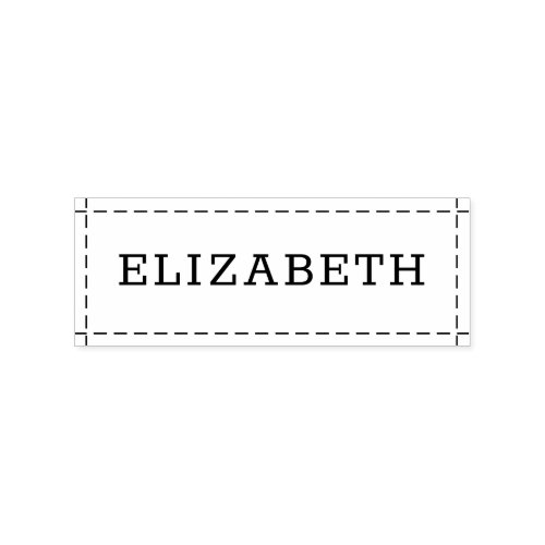 Modern and Simple Typography Stitch Add Your Name Rubber Stamp
