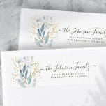 Modern and Simple Watercolor Foliage Botanical Label<br><div class="desc">Design is composed of watercolor foliage with faux gold embossed leaves</div>