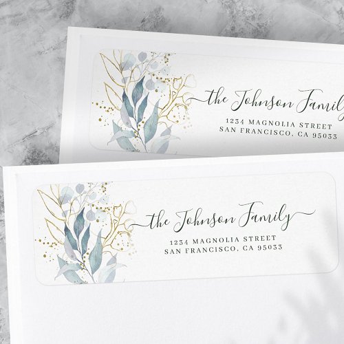 Modern and Simple Watercolor Foliage Botanical Label