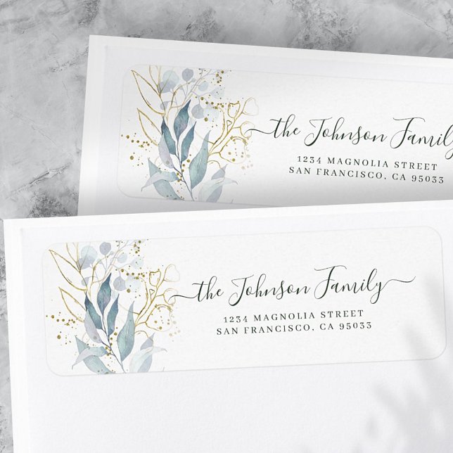 Modern and Simple Watercolor Foliage Botanical Label (Creator Uploaded)