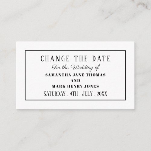 Modern and Sleek Any Color Change the Date Enclosure Card