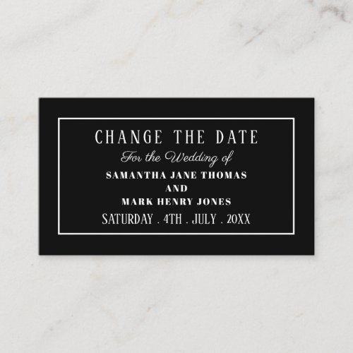 Modern and Sleek Any Color Change the Date Enclosure Card