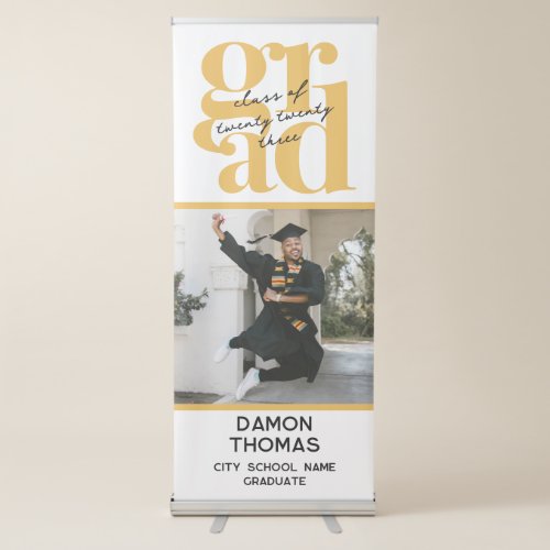 Modern and Traditional Photo Graduation Retractable Banner
