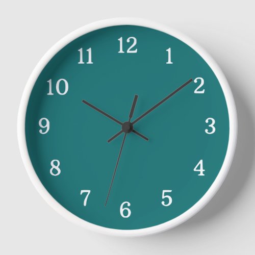 Modern And Trendy Green And White  Minimalist   Clock