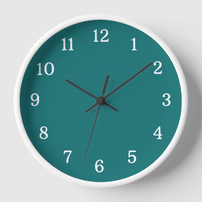 Modern And Trendy Green And White  Minimalist   Clock (Front)