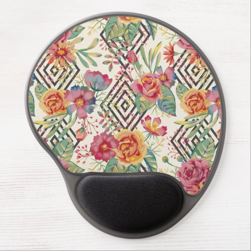Modern and unique floral bouquet gel mouse pad