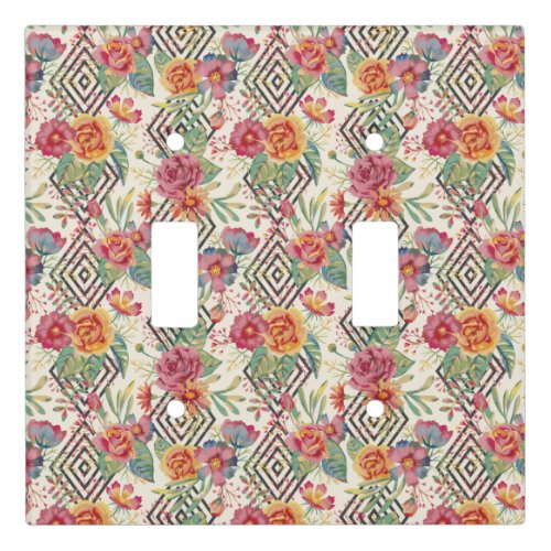 Modern and unique floral bouquet light switch cover