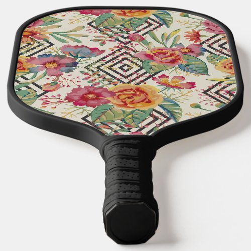 Modern and unique floral bouquet  pickleball paddle