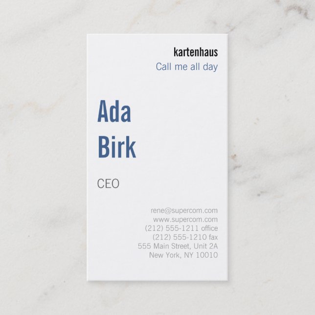 Modern and unusual business card (Front)