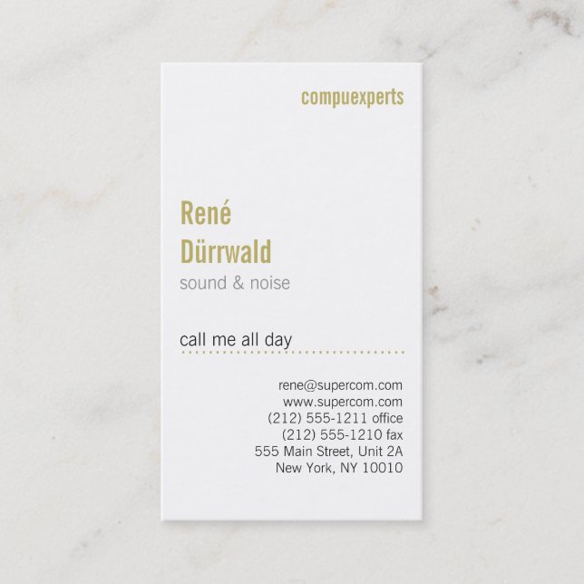 Modern and unusual business card (Front)