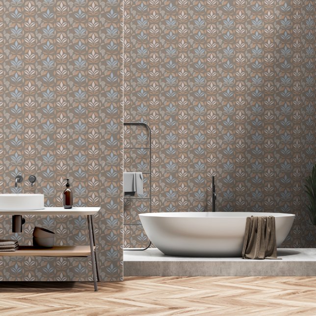 Modern and vintage abstract design Wallpaper (Bathroom)