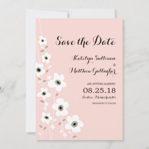 Modern Anemone Save the Date
