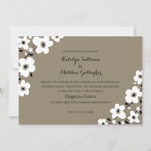 Modern Anemone | Wedding Personalized Announcements