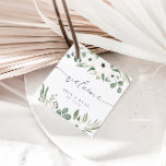 Modern Anemones & Dusty Green Eucalyptus Wedding Favor Tags<br><div class="desc">Design features a bouquet of watercolor greenery, eucalyptus, sage and anemones hand-drawn specially for the «Evergreen Garden» Wedding Invitation Collection. To change your names, wedding location and date, and other details, click «Personalize». View the collection link on this page to see all of the matching items in this beautiful design...</div>