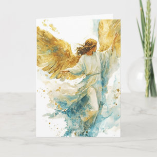 Modern Angel Blessings Catholic Christian Faith Card