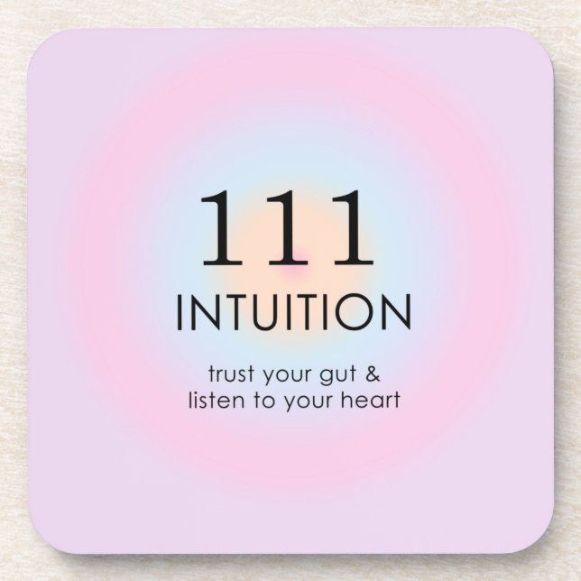 Modern Angel Numbers Numerology 111 Intuition  Beverage Coaster (Front)