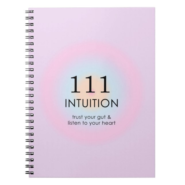 Modern Angel Numbers Numerology 111 Intuition  Notebook (Front)