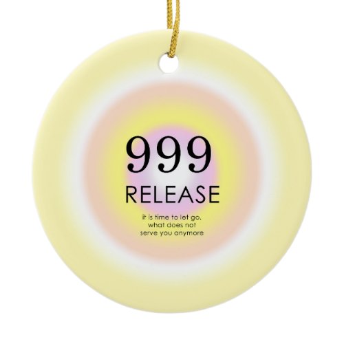 Modern Angel Numbers Numerology Meaning 999   Ceramic Ornament