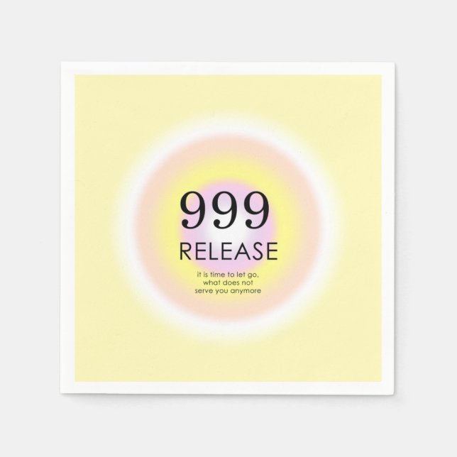 Modern Angel Numbers Numerology Meaning 999     Napkins (Front)