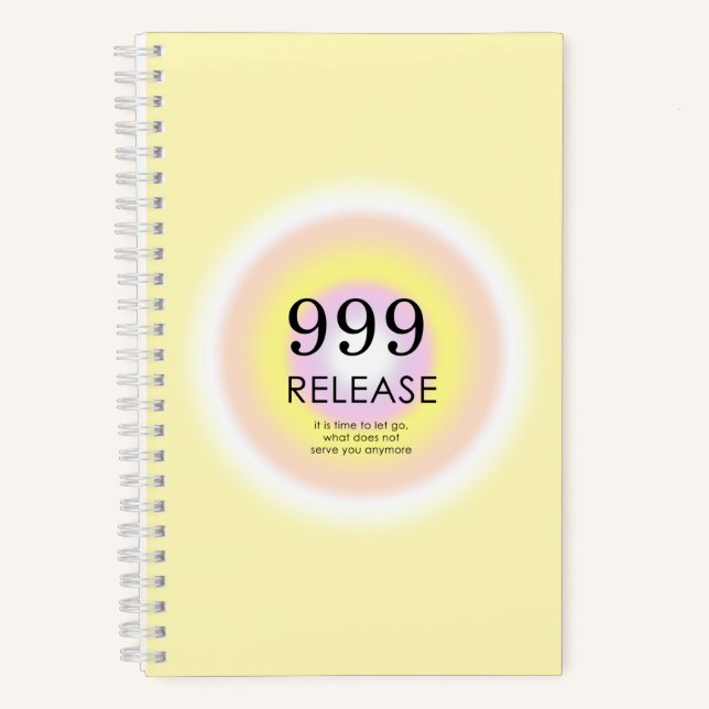 Modern Angel Numbers Numerology Meaning 999   Notebook (Front)
