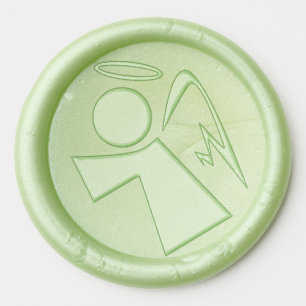 modern angel wax seal stickers