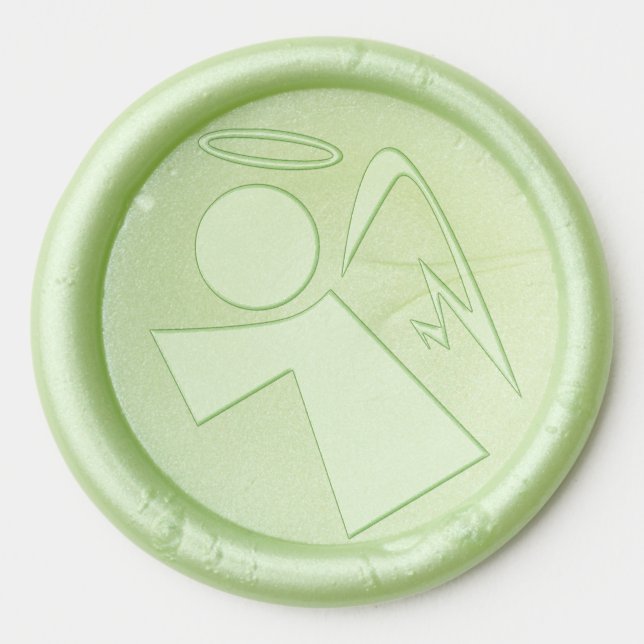modern angel wax seal stickers (Front)