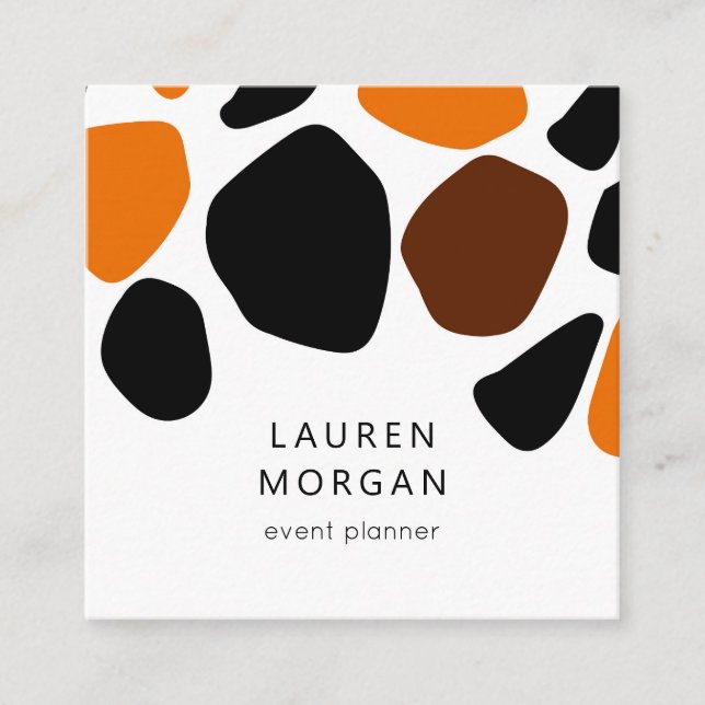 Modern Animal Kingdom Square Business Card (Front)