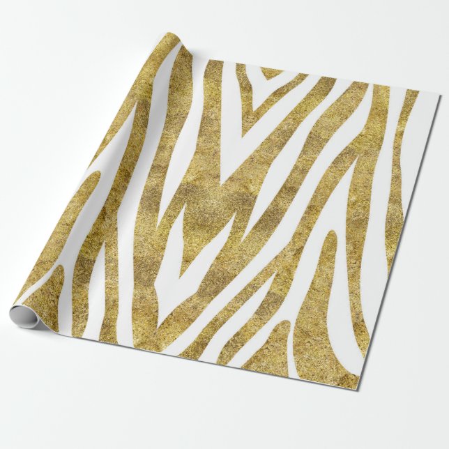 Modern Animal Kingdom Wrapping Paper (Unrolled)