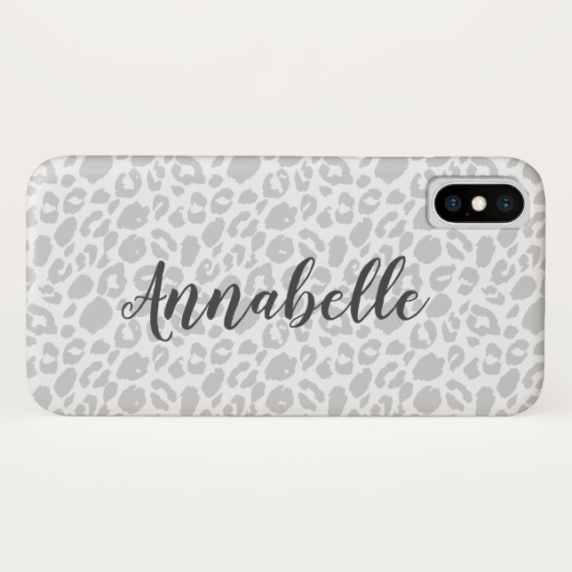 Modern animal leopard print personalized Case-Mate iPhone case (Back (Horizontal))