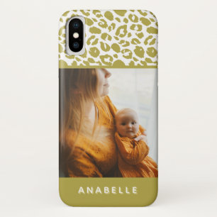 Modern animal leopard print photograph iPhone x case