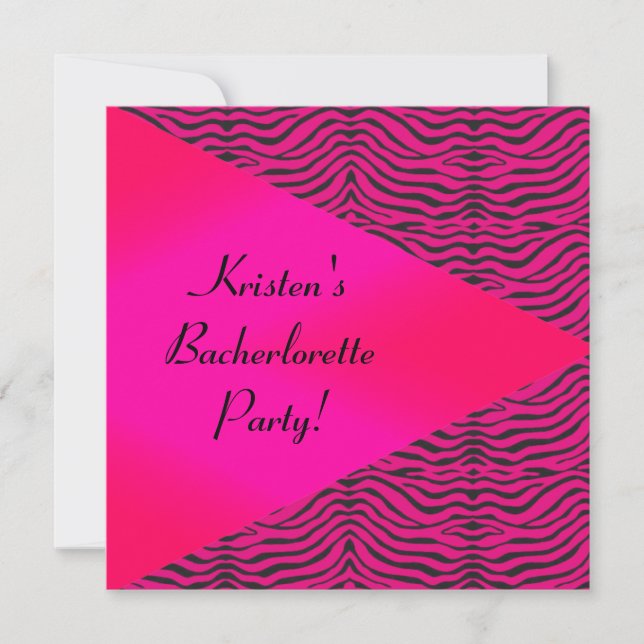MODERN ANIMAL PRINT BACHELORETTE PARTY INVITATIONS (Front)