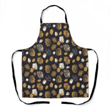 Modern Animal Print Black & Brown Apron