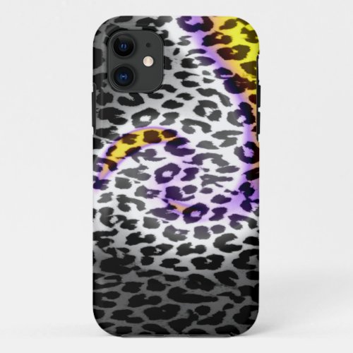 Modern animal print texture of leopard 2 iPhone 11 case