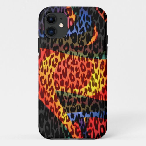 Modern animal print texture of leopard iPhone 11 case