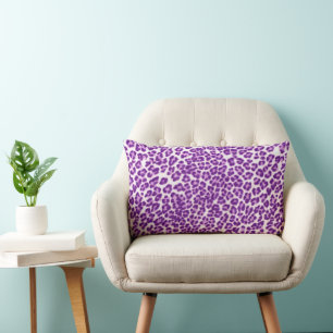 Modern animal printed purple abstract lumbar pillo lumbar pillow
