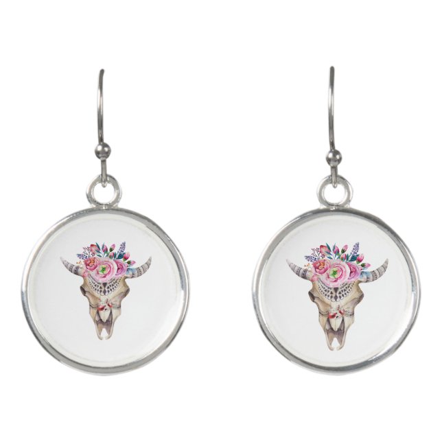 Modern Animal Skull Earrings (Front)