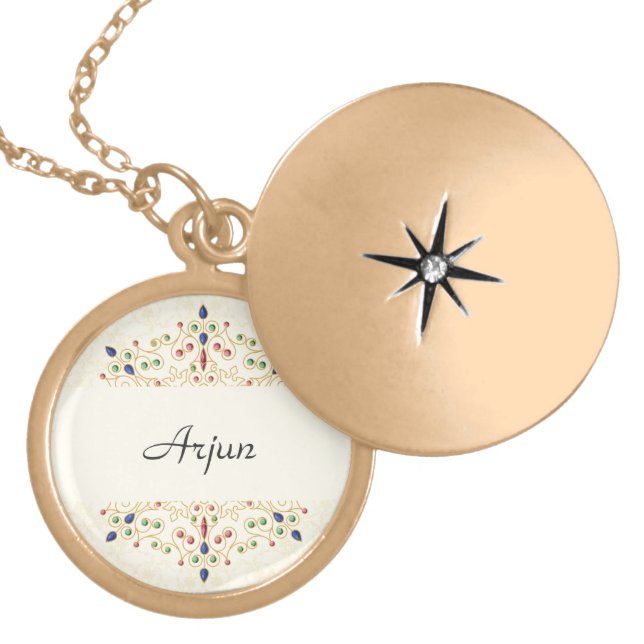 Modern Annaprashan First Rice Ceremony Gold Plated Necklace (Front)