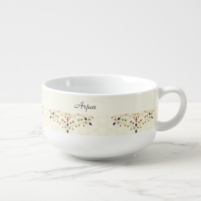 Modern Annaprashan First Rice Ceremony Soup Mug (Left)