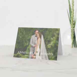 Modern Anniversary Love Wedding Photo Design Card