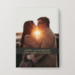 Modern anniversary photo love button
