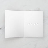 Modern Anniversary Photo | Minimalist Red Stylish Card (Inside)