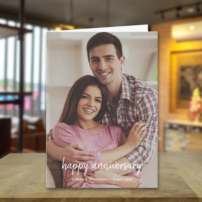 Modern anniversary photo with love message card (Creator Uploaded)