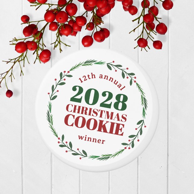 Modern Annual Holiday Contest Winner Prize Magnet (Christmas Holiday Competition Prize Magnet for the Winner. Great for Cookie & Sweater Contests!)