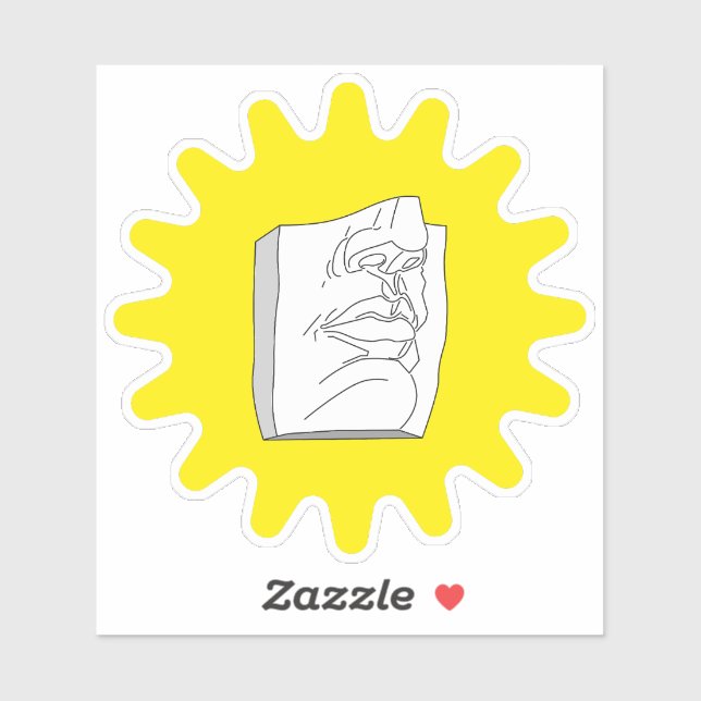 Modern antique sculpture. sticker (Sheet)