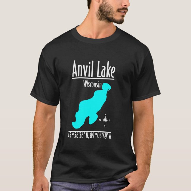 Modern Anvil Lake - Wisconsin T-Shirt (Front)